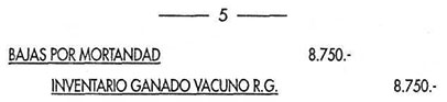 registro la mortandad de ganado no reproductor