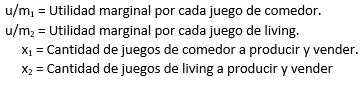 Determinación de la Función Objetivo - método simplex, programación lineal - Costos