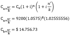 Matemáticas Financieras. - Monto a interés compuesto para periodos mixtos