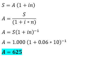 Interés simple, tasa de descuento simple - Matemáticas financieras, soluciones problemas ejercicios - lista de problemas 10.  www.solocontabilidad.com