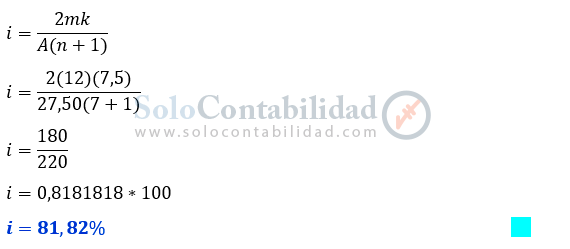 tasa de interés simple utilizando el Método de la tasa Constante - Matemáticas financieras, soluciones problemas ejercicios - lista de problemas 8.  www.solocontabilidad.com